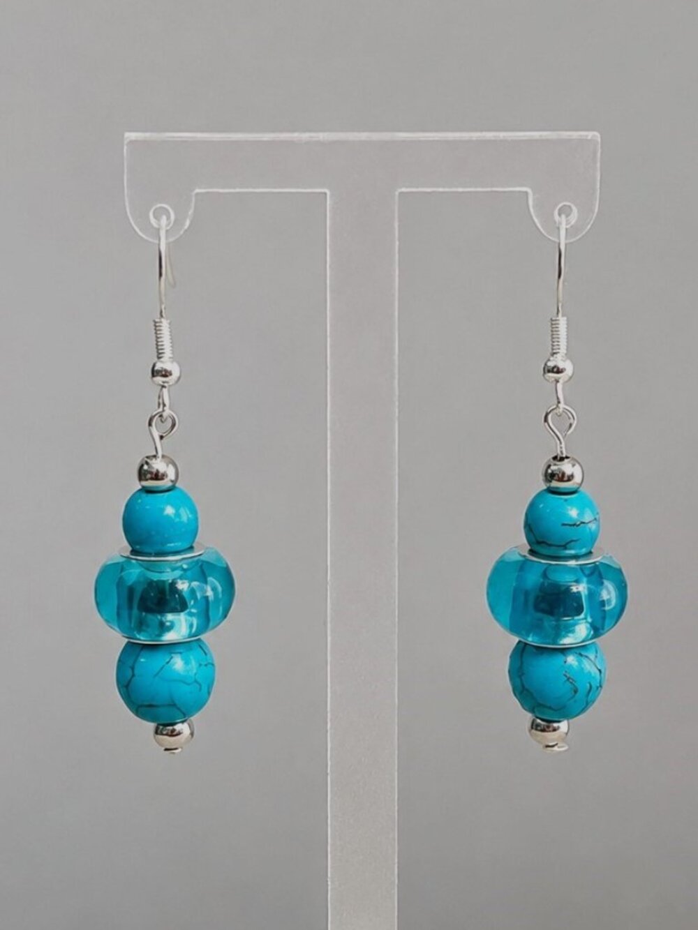 Turquoise Blue Delight Dangle Earrings